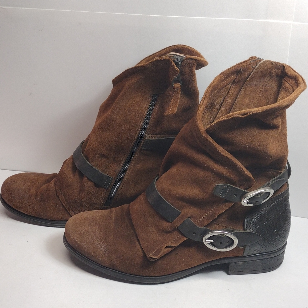Mis Mooz Sydney Apocalypse Boots l Size 9.5 40 EU l Discontinued l Double Buckle - Picture 5 of 16